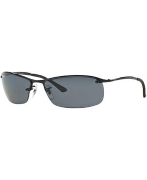 Ray Ban 0RB3183 002 81 63 BLACK POLAR GREY Metal Man size 63 sunglasses