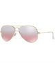 Ray Ban 0RB3025 001/3E 58 GOLD CRYS.BROWN-PINK SILVER MIRROR Metal Man size 58 sunglasses