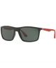 Ray Ban 0RB4228M F60171 58 BLACK GREEN Injected Man size 58 sunglasses