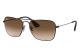 Ray Ban 0RB3610 913913 58 MATTE BLACK ANTIQUE BROWN GRADIENT DARK BROWN Metal Unisex size 58 sunglasses