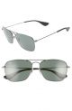 Ray Ban 0RB3610 913971 58 MATTE BLACK ANTIQUE DARK GREEN Metal Unisex size 58 sunglasses