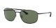 Ray Ban 0RB3654 002/71 60 BLACK DARK GREEN Metal Man size 60 sunglasses