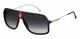 Carrera  sunglasses For Him with a GOLD RED frame and DARK GREY SHADED lens with a lens width of 64mm and model number Carrera 1019/S