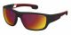 Carrera  sunglasses For Him with a MATTE BLACK frame and RED MULTILAYER OLEOPHOBIC HD lens with a lens width of 57mm and model number Carrera 4008/S