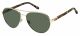 Fossil  sunglasses For Him with a LIGHTGOLD frame and GREEN lens with a lens width of 58mm and model number FOS 3101/S